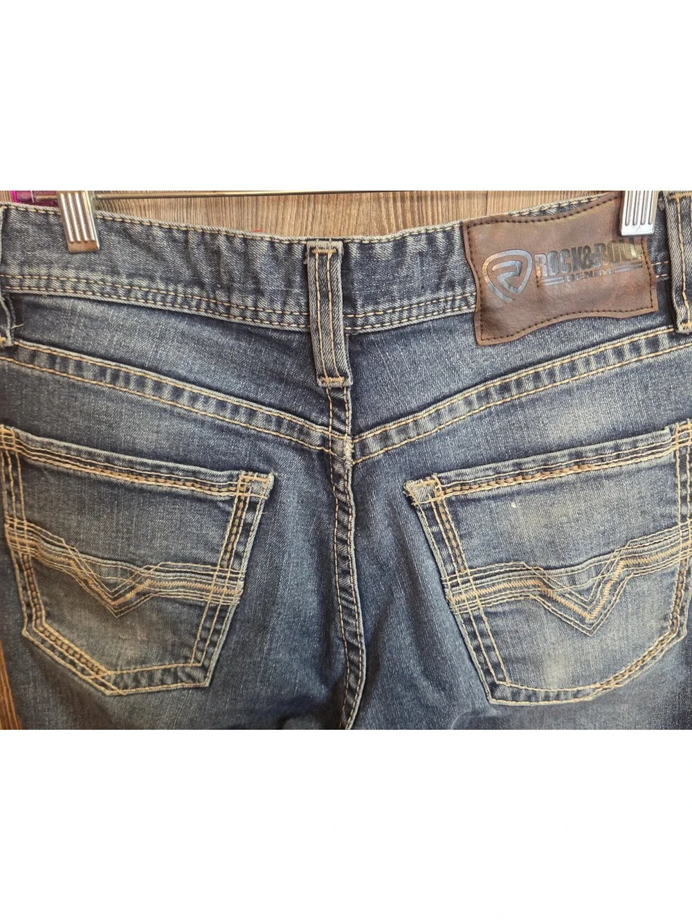 Rock & Roll Denim Jeans Men 31x30 Relaxed Double Barrel Straight Leg Western